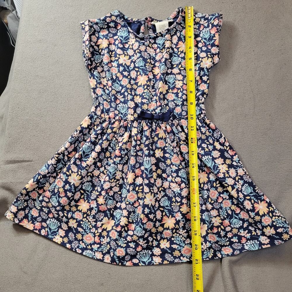 CYNTHIA ROWLEY Dress Baby Girl 18 Months Vintage Pink Blue Cinched Waist Floral - Picture 8 of 12